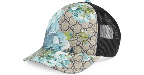gucci cap blaue blumen schwarz